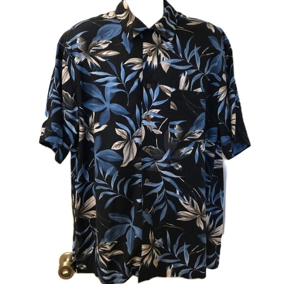 Vintage Havana Jack's Cafe Hawaiian Tropical Men's Casual Shirt Large - Picture 1 of 7
